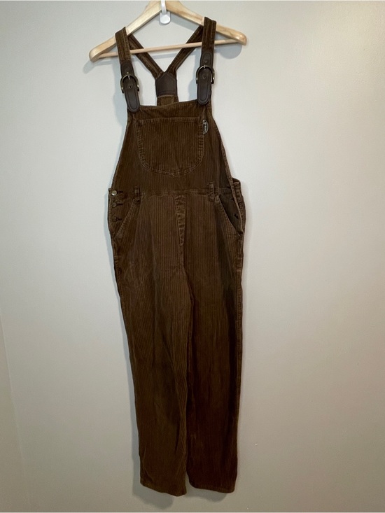 Zana Di Pants - Zana Di Corduroy Brown Overall Jumpsuit